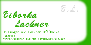 biborka lackner business card